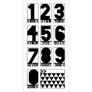 Balzer Designs Clear Stamps 4"X8" Sheet Numbers Clear & Cling Stamps