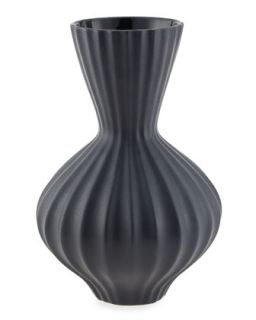 Ridged Bulb Vase, Midnight
