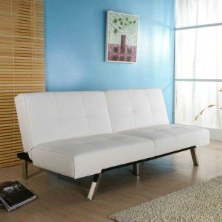 Gold Sparrow Jacksonville White Foldable Futon Sofa Bed   Sleeper Sofas