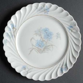 Haviland Bergere (Blue Flowers,Gold Verge) Salad Plate, Fine China Dinnerware  