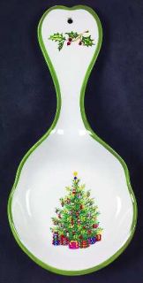 Christopher Radko Holiday Celebrations (Green Trim) Spoon Rest/Holder (Holds 1 S