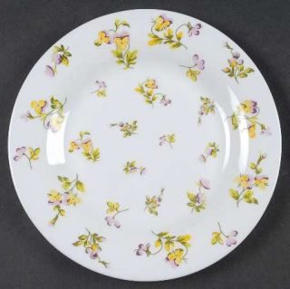 Martha Stewart China Mtw27 Salad Plate, Fine China Dinnerware   Yellow&Purple Pa