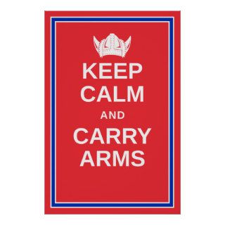 Keep Calm and Carry Arms Norwegian Viking Poster