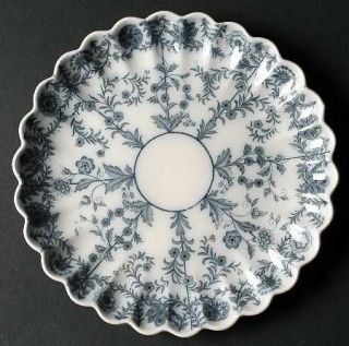 Spode Gray Delhi Dessert/Pie Plate, Fine China Dinnerware   Blue/Gray Floral&Lau