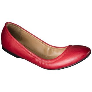Womens Mossimo Supply Co. Ona Side Scrunch Ballet Flat   Red 8.5