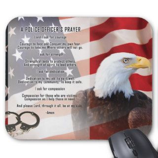 Police Officers Prayer Mousepad