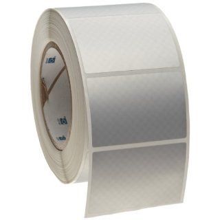 Brady THT 19 438 1 3" Width x 2" Height, B 438 Tamper Evident Metallized Polyester, Matte Finish Silver Thermal Transfer Printable Labels (1000 per Roll)