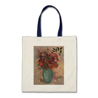 Turkish Vase, Odilon Redon, Vintage Flowers Floral Bags