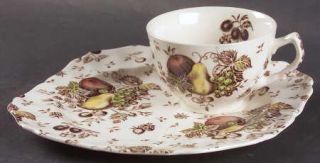 Johnson Brothers AutumnS Delight Snack Plate & Cup Set, Fine China Dinnerware  