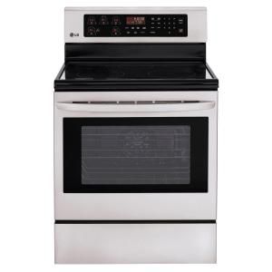 LG Electronics 6.3 cu. ft. Single Oven Electric Range with Self Cleaning Convection Oven in Stainless Steel LRE3083ST
