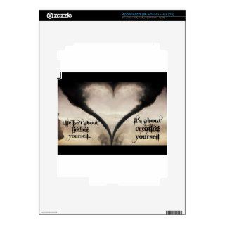 Life Isn't About Finding Yourself Heart Tornado Skin For iPad 3