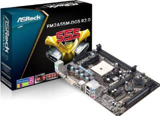 ASRock Micro ATX DDR3 1066 FM2 Motherboard FM2A55M DGS R2.0 Computers & Accessories