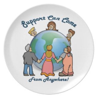 Support Can Come Anywhere Dinner Plate