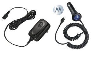 Motorola Factory Original Folding Travel Charger with Prongs for Mini USB Phone