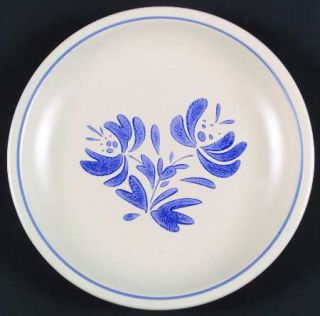 Pfaltzgraff Yorktowne (China) Luncheon Plate, Fine China Dinnerware   Blue Flora