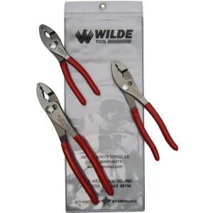 Wilde Tool 6 1/2 in. x 10 in. Slip Joint Pliers Set (3 Piece) G258PSP