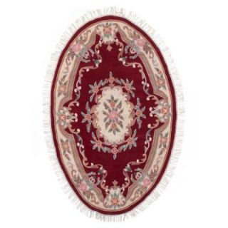 Home Decorators Collection Imperial Wine 5 ft. x 8 ft. Oval Area Rug 0294370170 