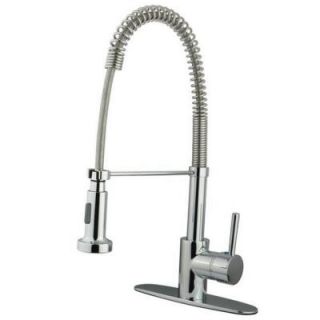 Kingston Brass Single Handle Pull Down Sprayer Kitchen Faucet in Chrome HGS8881DL