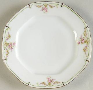 Habsburg Juliette Bread & Butter Plate, Fine China Dinnerware   Pink&Purple Flow