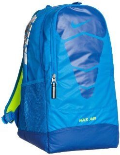 Nike MAX AIR Unisex Vapor Backpack Bookbag Blue Neon Yellow (BA4729 441) Sports & Outdoors