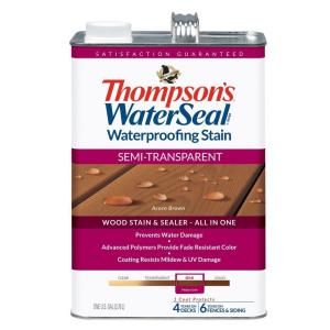 Thompsons WaterSeal 1 gal. Semi Transparent Acorn Brown Waterproofing Stain TH.042841 16