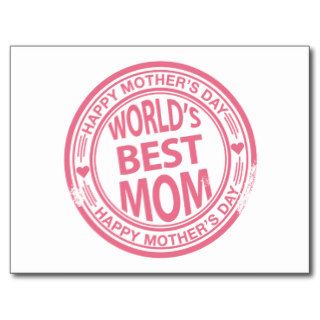 Mother's Day rubber stamp effect Postcard