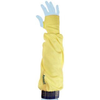 Ansell 59 408 DuPont Kevlar Sleeve with Cuff, Yellow, 22" Length (Pack of 12) Arm Safety Sleeves