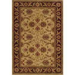 Ellington Beige/Brown Traditional Area Rug (6'7 x 9'6) Style Haven 5x8   6x9 Rugs