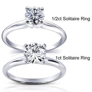 Annello 14k White Gold Round Cut Diamond Wrap or Round Cut Solitaire Ring (H I, I1 I2) Annello Wraps & Guards