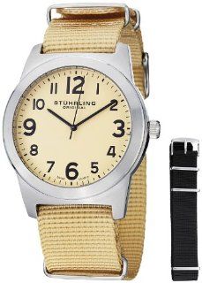 Stuhrling Original Men's 409.SET.01 "Tuskegee Contrail" Stainless Steel Watch Set with Two Straps at  Men's Watch store.