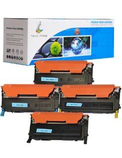 TRUE IMAGE Compatible Replacement Color Set For Samsung CLT K409S/ CLT C409S/ CLT M409S/ CLT Y409S Toner Cartridges 4 Pack   Black, Cyan, Magenta, Yellow Electronics