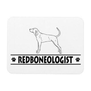 Humorous Redbone Coonhound Rectangular Magnets