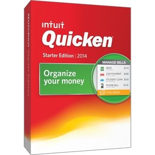 Intuit Quicken 2014 Starter Edition   Complete Product   1 User Intuit Clearance