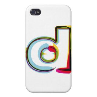 Abstract and colorful letter d iPhone 4 cover
