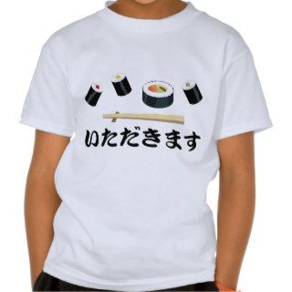 I Eat Sushi Kid's T Shirts