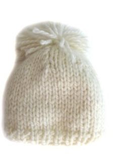 KSS Toddler Offwhite Winter Cap with a Loose Tassel 15"   17" Clothing