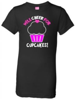 Youth Will Cheer For Cupcakes Short Sleeve Black Shirt S L Clothing