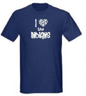 I Heart Love the Indians   Happy Valentine's Day Greetings  Lover T Shirt Clothing