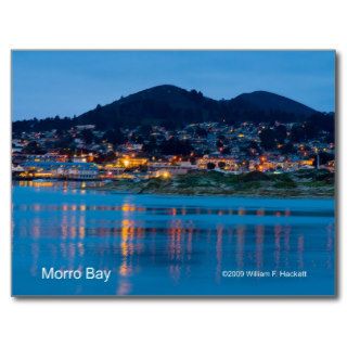 Morro Bay After Dark California Products Postcard