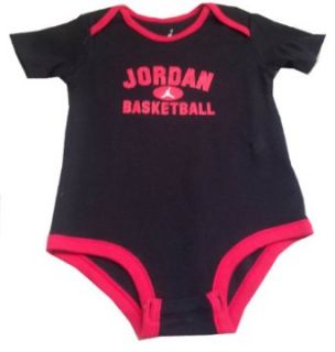 JORDAN   Jordan Basketball   Officially Licensed Black Baby One Piece Bodysuit Novelty T Shirts Clothing