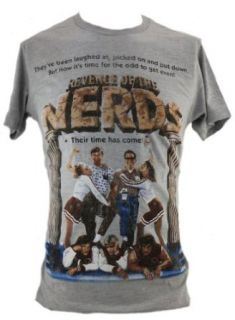 Revenge of the Nerds (Classic Movie) Mens T Shirt   Classic Movie Poster Image on Heather Gray (Extra Large) Clothing