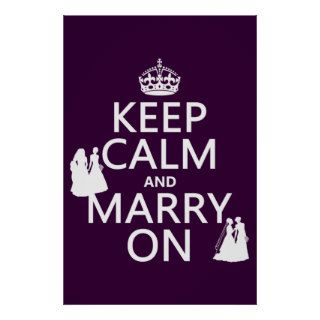 Keep Calm and Marry On   all colors Posters