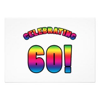 Celebrating 60th Birthday Custom Invites
