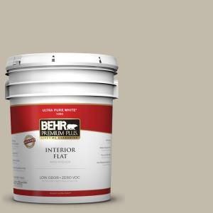 BEHR Premium Plus Home Decorators Collection 5 gal. #HDC FL13 10 Wilderness Gray Flat Interior Paint 140005