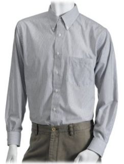 Bill Blass Men's Striped Dress Shirt with Button Down Collar, Blue, 16 32/33 at  Men�s Clothing store