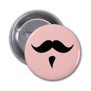 Funny Girly Black Mustache On Pink Background