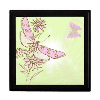 Pink and Green Butterfly Gift Box