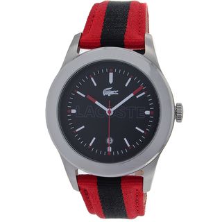 Lacoste Men's Advantage Watch with Fabric/Leather Strap Lacoste Men's Lacoste Watches