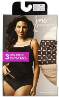Just My Size Satin Stretch Hipsters, Size 13, Assorted Colors Hipster Panties