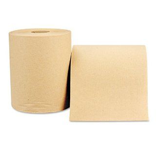 Windsoft 1180 Nonperforated Paper Towel Roll, 8 x 600', Natural (Case of 12) Brown One Ply Hardwound Paper Towel Roll